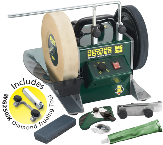 Record Power Affilatrice a secco-umido WG250 con kit accessori