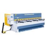 Motorized guillotine shears for sheet metal