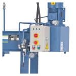 Hydraulic industrial presses with sliding cylinder for sheet metal