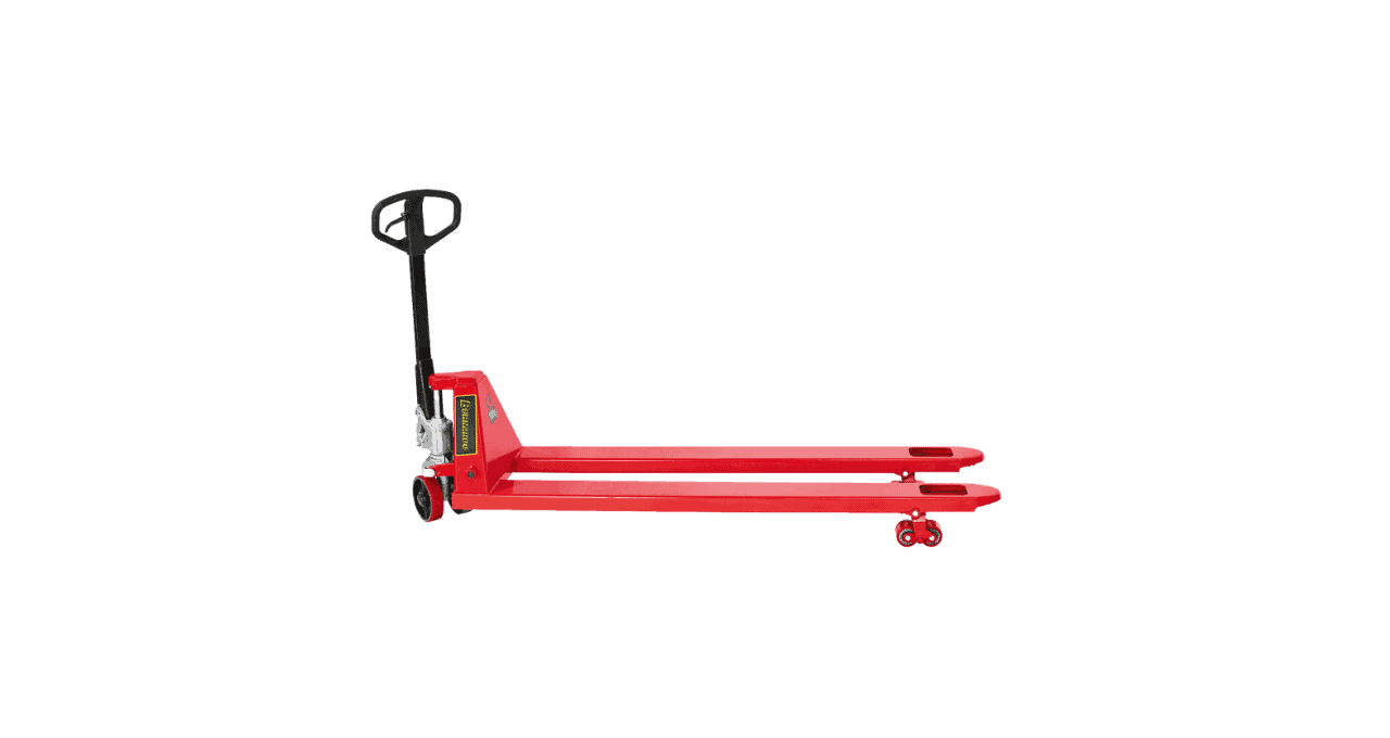 Pallet truck with long forks