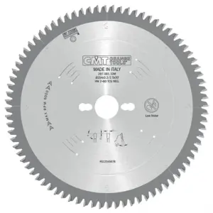 CMT saw blade for laminate panels, non-ferrous metals, plastics