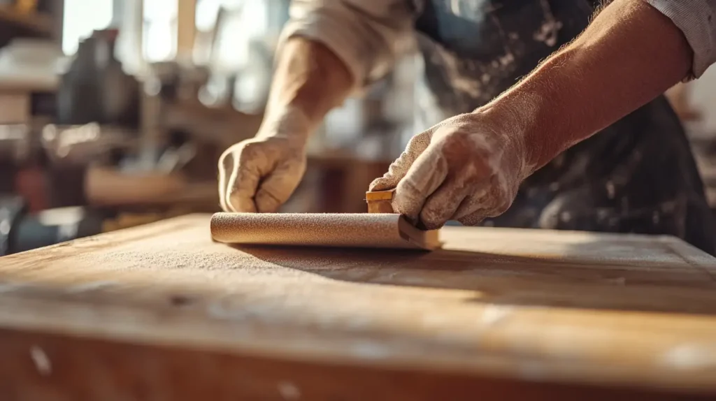 Sanding painted wood for better paint adhesion