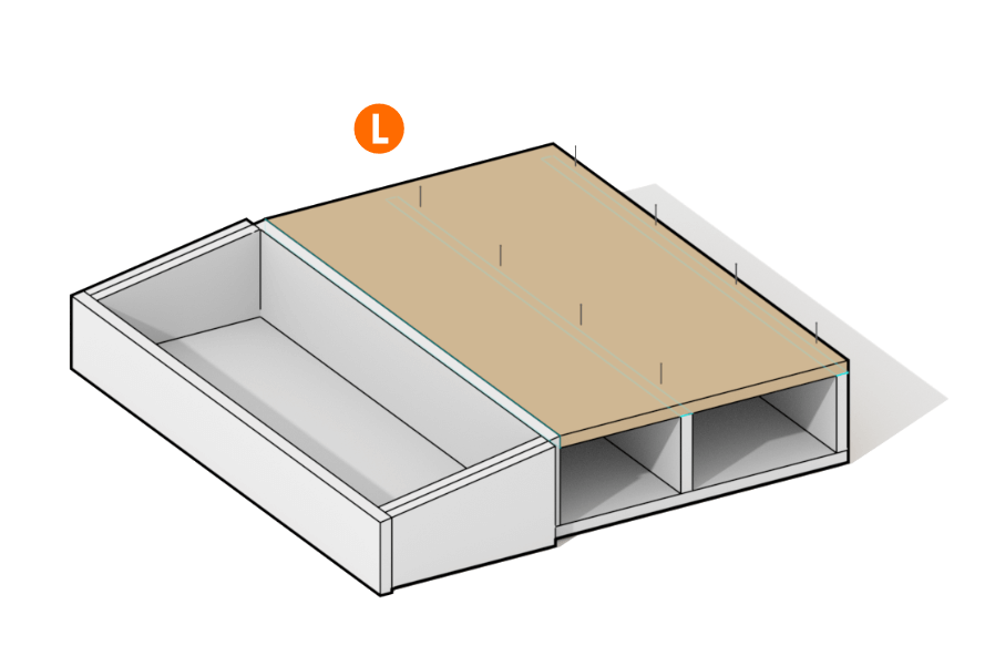 Step 6 adding the top panel of the control box