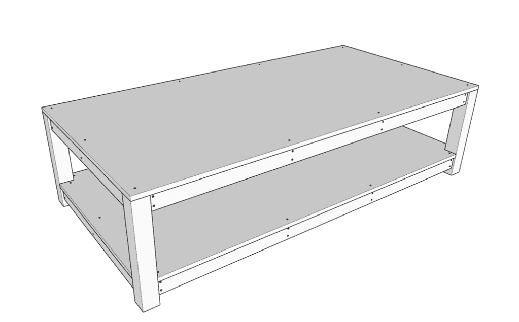 Adding the second frame and fixing the worktop afterwards