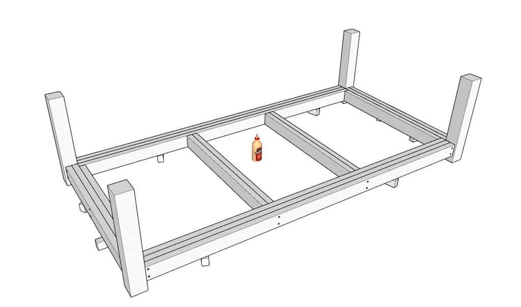 Assembling the 24" Wooden Leg Workbench Frame