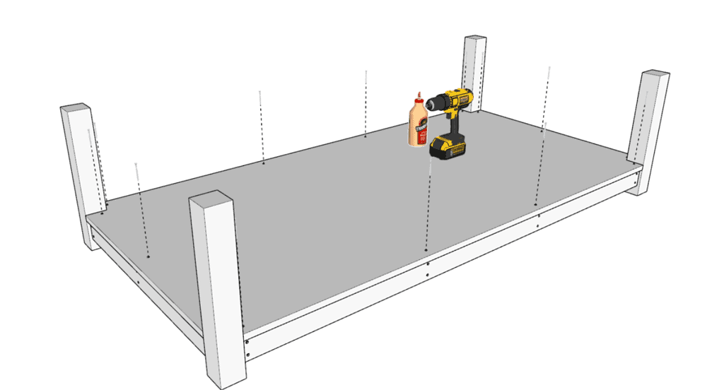 Fixing the plywood panel to the frame