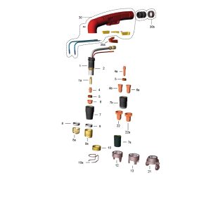 Air-cooled plasma torchA 151 6m