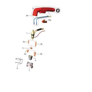 Torcia al plasma raffreddata ad ariaS 25 K 4m