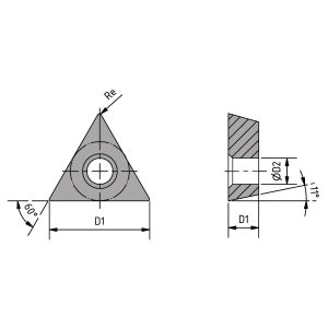 Set di inserti T1200 acciaio (fascia rosa) n.1-4