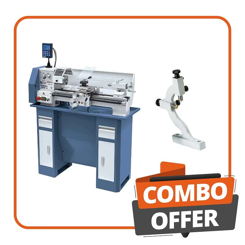 Combo Hobby Drehmaschine 500 / 230 V inkl. DT 40 3-Achsen-Positionsanzeige mit drehbarer Lünette