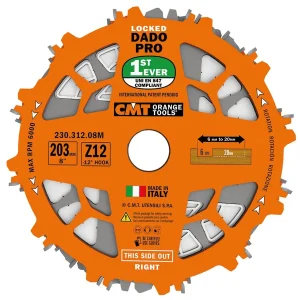 Set di lame CMT Dado Pro - D203x6,2-20 d30 Z12 HW